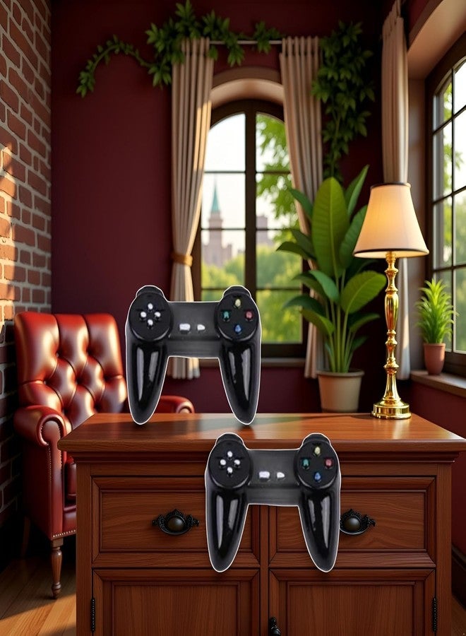 Cauaoa 2 Pcs Black Dollhouse Model Gamepad Model Gamepad Dollhouse Wireless Game Controller Decoration 1:12 Dollhouse Decor Accessories,Doll House Miniatures Play Set - Image 4